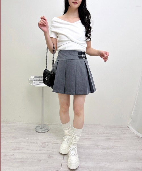 INGNI（イング） tシャツ 半袖 クロスオフショルトップス レディース