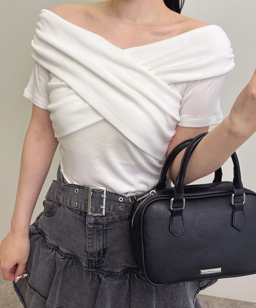 INGNI（イング） tシャツ 半袖 クロスオフショルトップス レディース