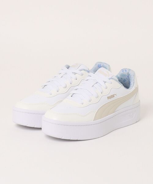 りーこ✨４点☆ PUMA（プーマ） スニーカー 「PUMA」コート ラリー スカイ フラワー