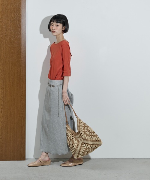 THE Yon スカート タックドレープデザインリブスカート : ZOZOTOWN