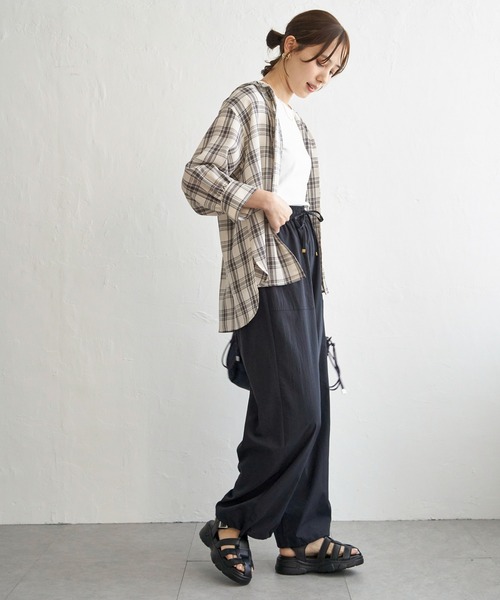 ikka（イッカ） ブラウス シャツ 「接触冷感／UVカット」シアー7分袖