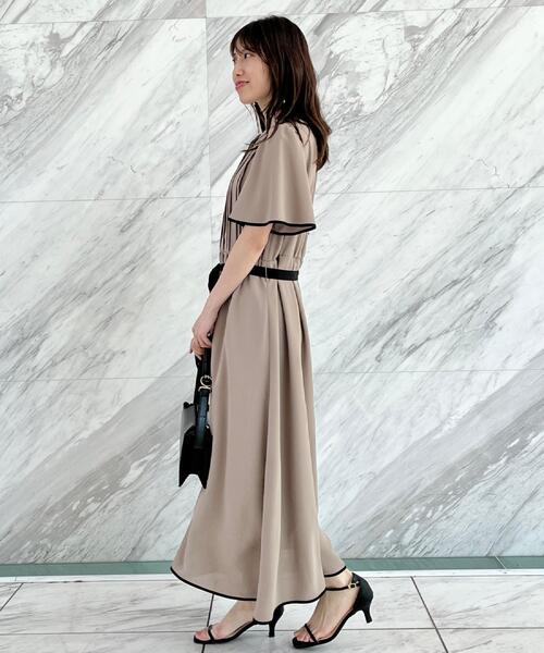 「couture brooch」 半袖ワンピース 38 ネイビー レディース_画像9