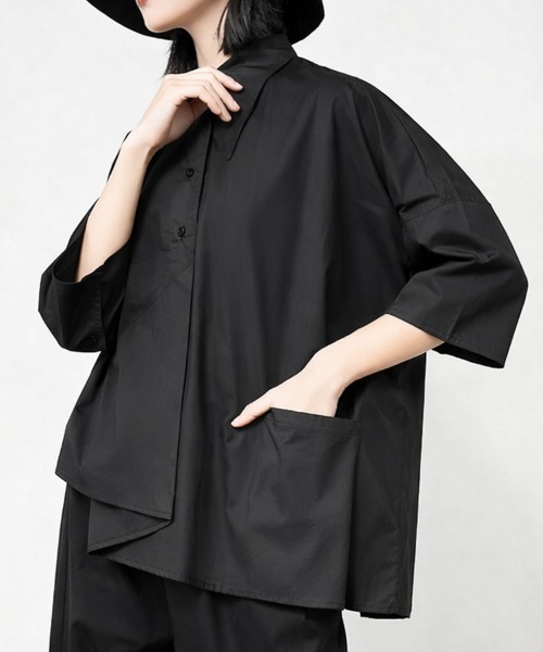 「SallyLunn」 半袖シャツ LARGE ブラック レディース_画像7
