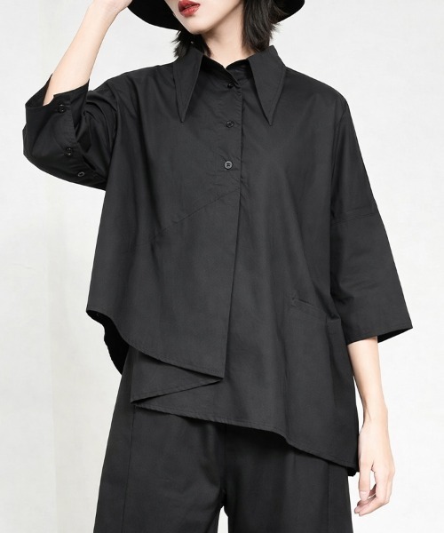 「SallyLunn」 半袖シャツ LARGE ブラック レディース_画像9