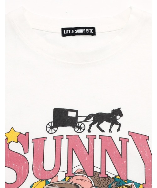 「Little sunny bite」 長袖カットソー MEDIUM ホワイト レディース_画像5