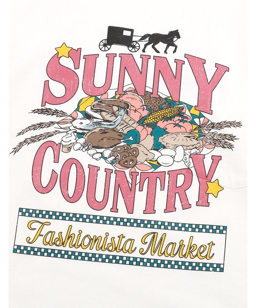 「Little sunny bite」 長袖カットソー MEDIUM ホワイト レディース_画像6