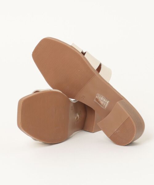 美品 プランクプロジェクト スクエア レザー ミュール サンダル ラインストーン ABC-MART サンダル ミュール OH! MY SANDALS オーマイサンダルズ