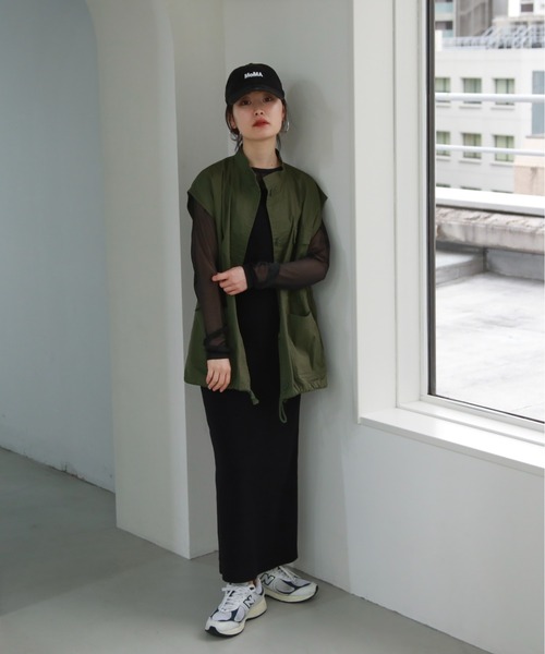 「feepur」 ベスト MEDIUM カーキ レディース_画像3
