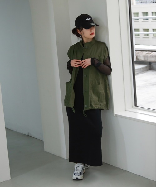 「feepur」 ベスト MEDIUM カーキ レディース_画像4