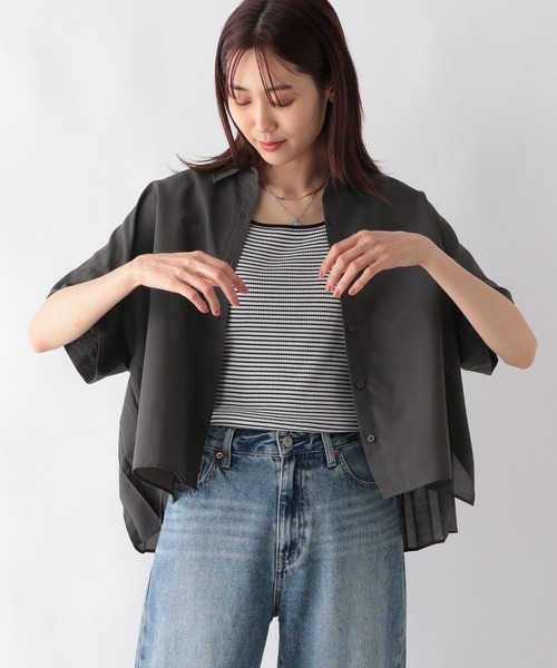 「GLOBAL WORK」 半袖シャツ FREE ブルー レディース_画像9