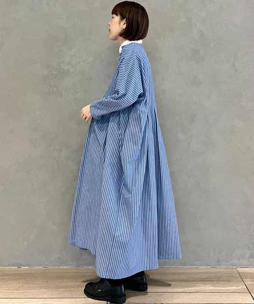 「JOURNAL STANDARD LUXE」 長袖ワンピース FREE ブルー レディース_画像2
