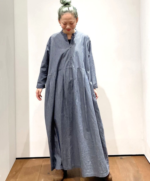 「JOURNAL STANDARD LUXE」 長袖ワンピース FREE ブルー レディース_画像3