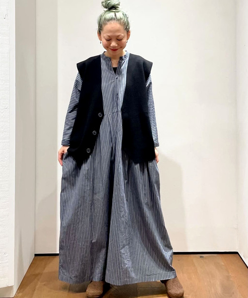 「JOURNAL STANDARD LUXE」 長袖ワンピース FREE ブルー レディース_画像8