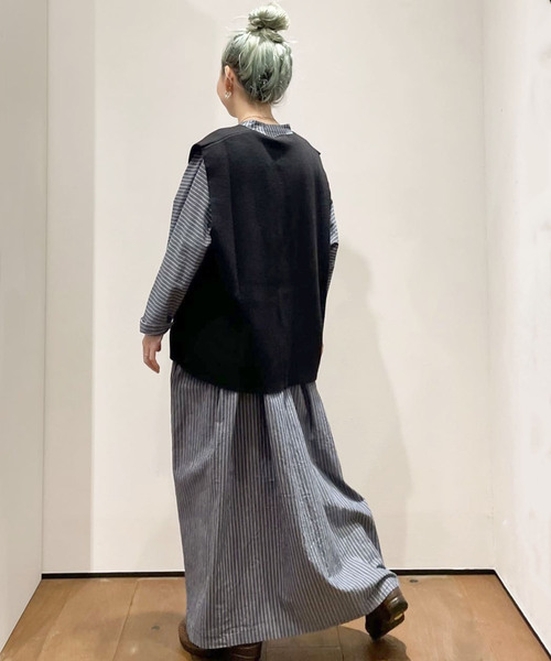 「JOURNAL STANDARD LUXE」 長袖ワンピース FREE ブルー レディース_画像9