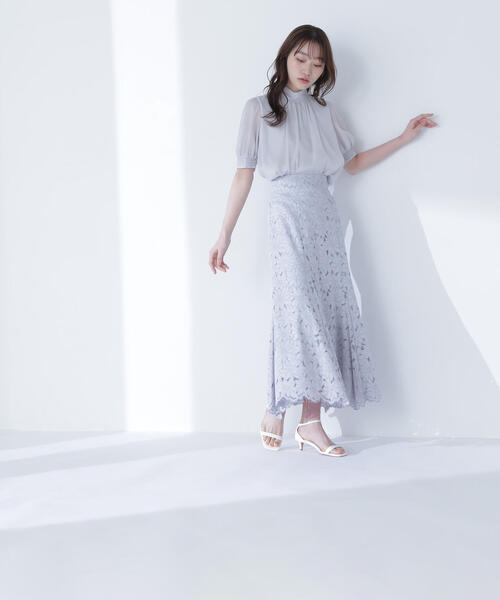 「NATURAL BEAUTY BASIC」 半袖ブラウス SMALL ベージュ レディース_画像3