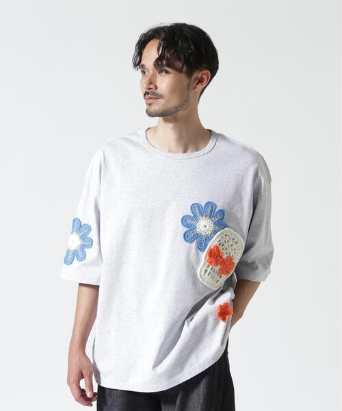 イヤーマンスデー　スウェットTシャツ DISCOVERED（ディスカバード） tシャツ 別注MEXICAN SKULL CROCHET S/S