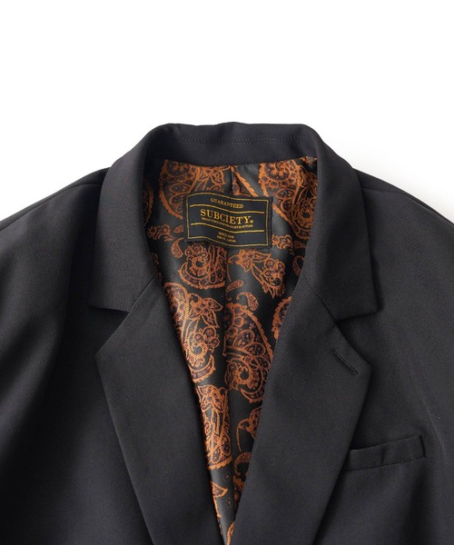 「Subciety」 テーラードジャケット LARGE ブラック メンズ_画像7