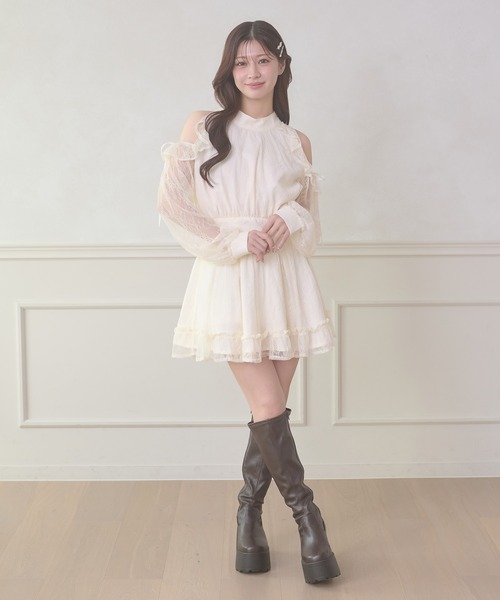 「Ambre Neige」 ノースリーブワンピース FREE アイボリー レディース_画像2