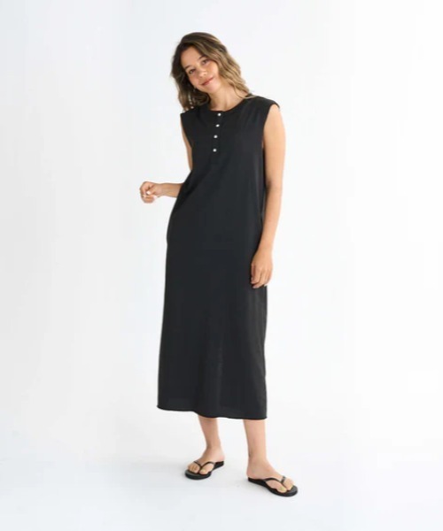 「ROXY」 ノースリーブワンピース MEDIUM ブラック レディース_画像5