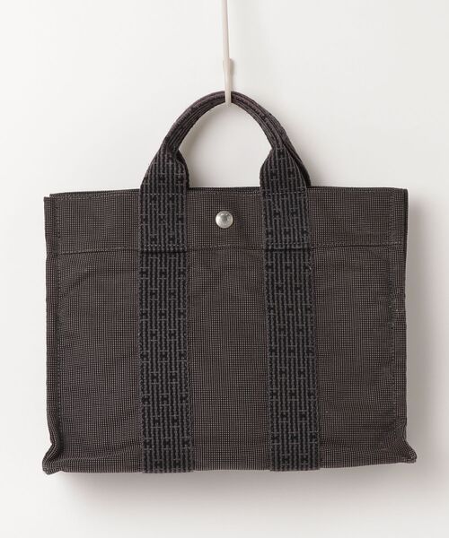 HERMES トートバッグ グレー ブラック キャンバス HERMES（エルメス） トートバッグ - グレー レディース : ZOZOTOWN