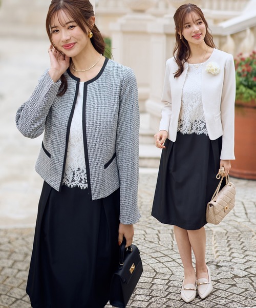 セット販売☆a.v.v セレモニーワンピース、スカラップカーディガンセット ff48e013ec5de5a36b4f0a538f5965