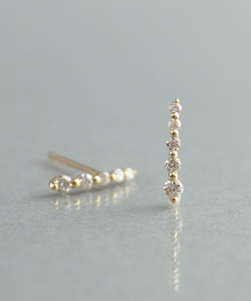 anq. ピアス 「anq.」K10・ダイヤモンド グラデーションピアス
