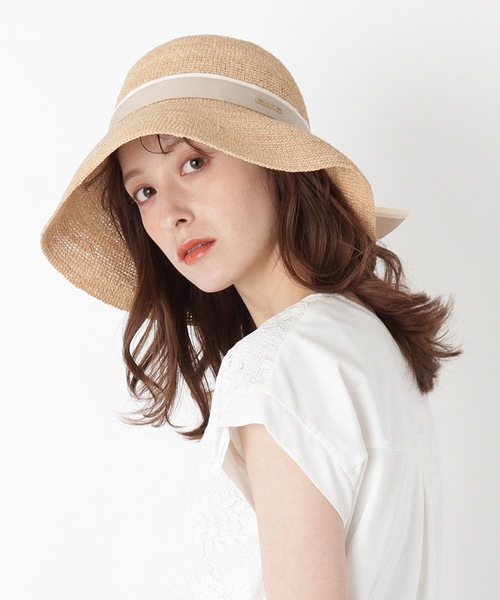 FURLA フルラ 帽子 麦わら帽子 ラフィア リボン ベージュ FURLA リボン付き麦わら帽子 ベージュ - メルカリ