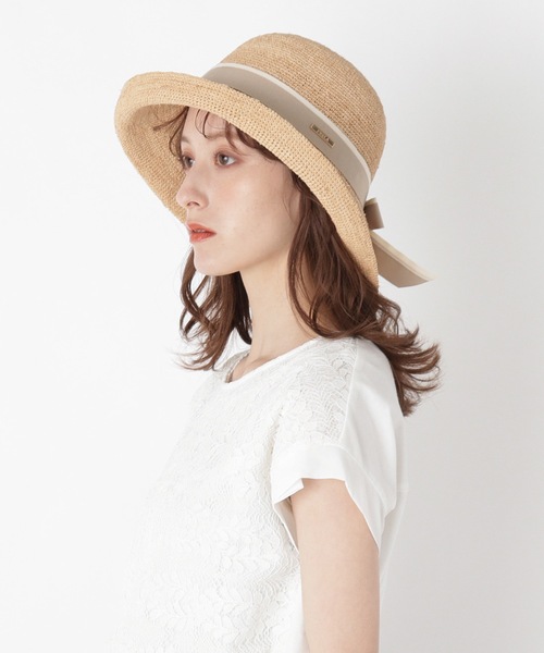 FURLA 帽子 ハット ハット ラフィアエッジアップ レディース