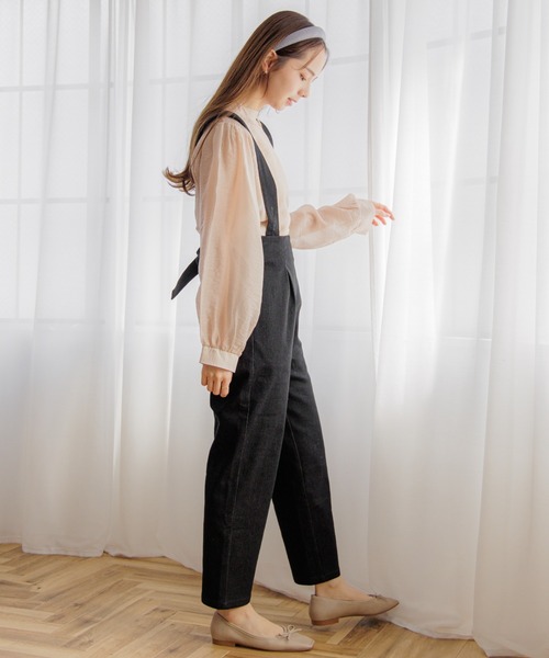 サロペット・オーバーオール・オールインワン ayu honolulu   ETRE TOKYO FLOWER LACE flower（ファッション） サロペット オーバーオール バック