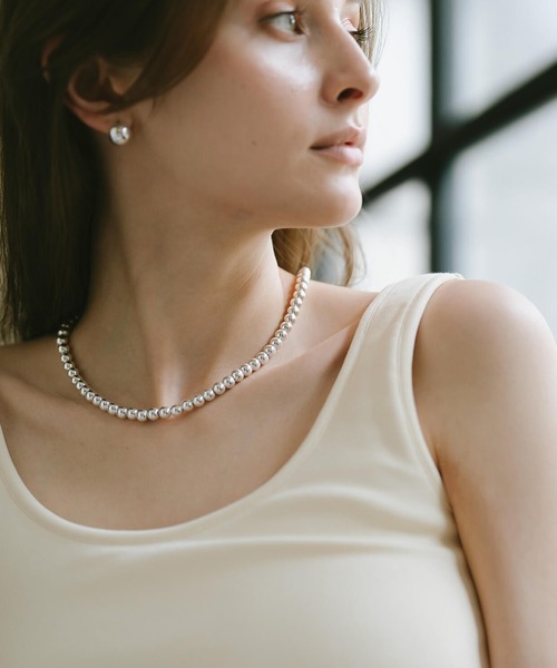 ツ*ラ様 ナバホパール 925 シルバー ネックレス ネックレス ナバホパールネックレス レディース シルバー925