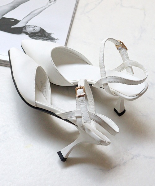 【新品未使用】キルティングスリングバックパンプス/35.5/BLU/レザー Hot Chick Sling - 70 mm パンプス - パテントレザー - ブラック