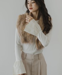 rectangle tシャツ フレアスリーブトップス レディース