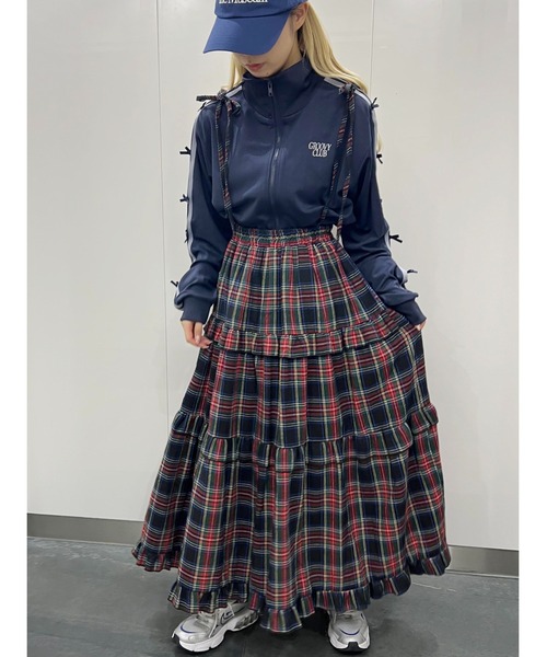 WC ロング スカート 「ベストセラー」チェックティアードロング