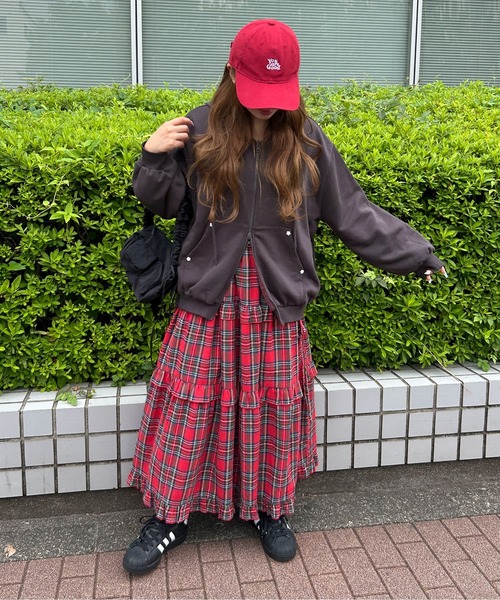 WC ロング スカート 「ベストセラー」チェックティアードロング
