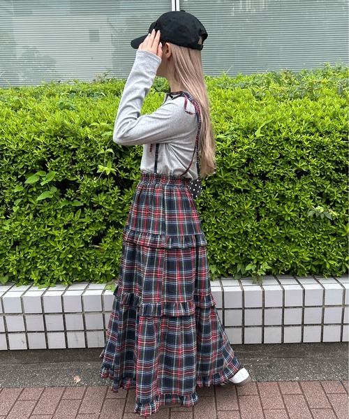 WC ロング スカート 「ベストセラー」チェックティアードロング