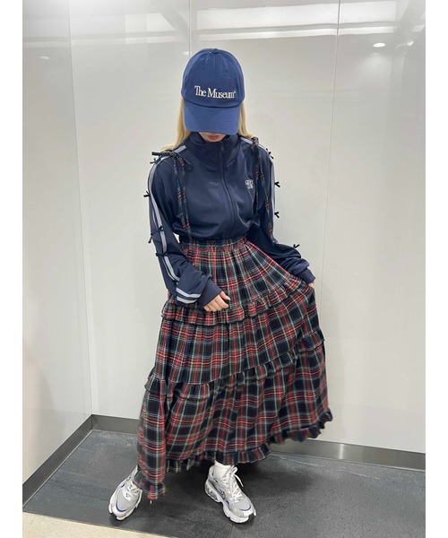 WC ロング スカート 「ベストセラー」チェックティアードロング
