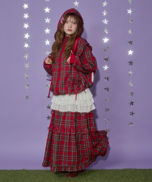 WC ロング スカート 「ベストセラー」チェックティアードロング