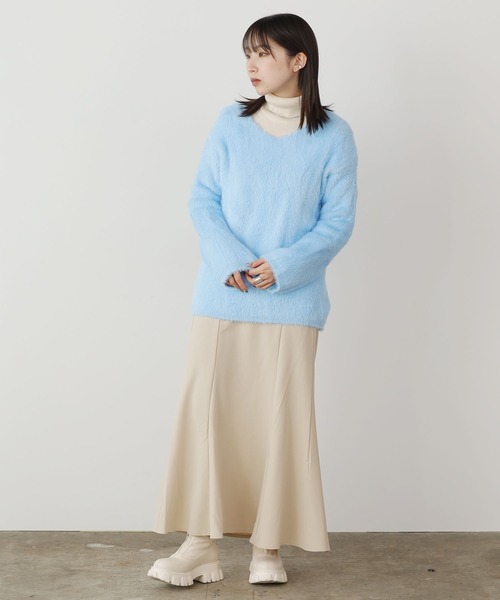 ニット セーター SHAGGY TOPS ニットプルオーバー レディース ROOP TOKYO ニット セーター SHAGGY KNIT TOPS / シャギーニット