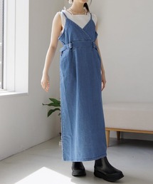 flower（ファッション） ワンピース カシュクールデニム