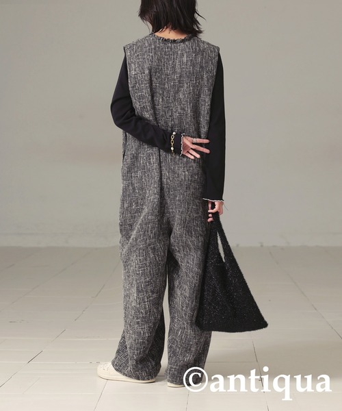 antiqua（アンティカ） オールインワン ツイードライクオールインワン