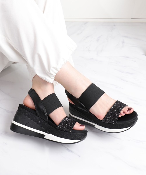 DIANA グリッターストラップ　厚底軽量スポーツサンダル artemis by DIANA（アルテミス by ダイアナ） サンダル グリッター