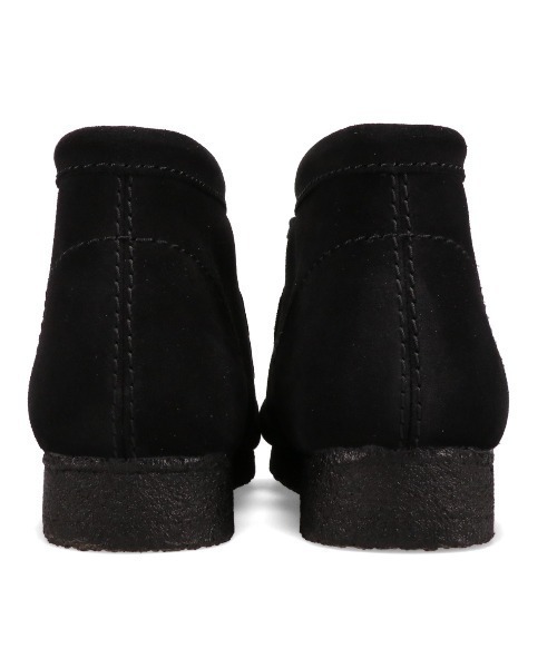 Clarks（クラークス） ブーツ Clarks Wallabee Boot Black Sde (Black