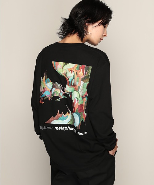 NUJABES ヌジャベス 半袖Tシャツ Aruarian Dance プリント NUJABES ヌジャベス 半袖Tシャツ Aruarian Dance プリント