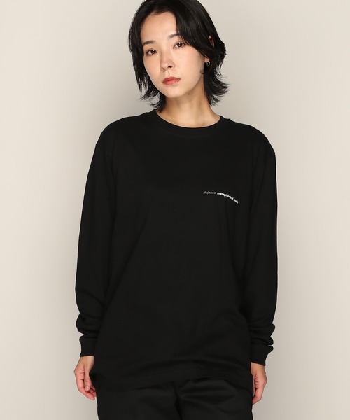 Nujabes YEN TOWN MARKET タグ付 プリント ロンT 黒 L YEN TOWN MARKET tシャツ 「Nujabes」ヌジャベス Metaphorical Music