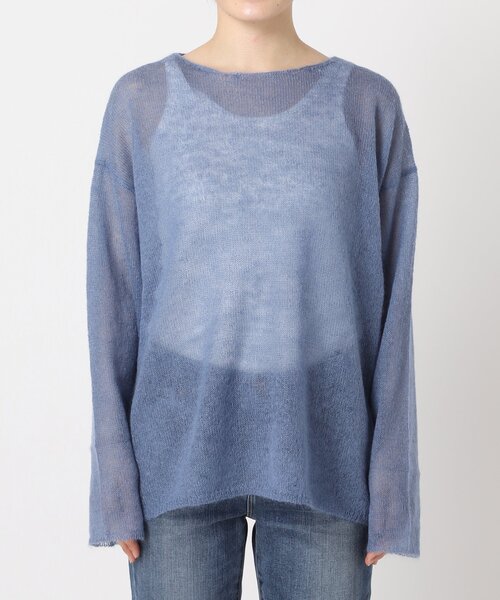 Spick&Span　ルーズモヘヤMIXボートネックニット Spick＆Span ニット ルーズモヘヤMIXボートネックニット