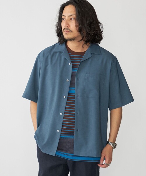 タグ付✨️LOHEN 24SS オープンカラークロップドシャツ ネイビー 2024SS予約販売商品】オープンカラークロップドシャツ – LOHEN