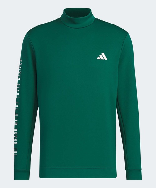 新品　8,490円　アディダスゴルフ　モックネックシャツ　Sサイズ　グリーン adidas（アディダス） tシャツ ワーディング モックネック 長袖シャツ