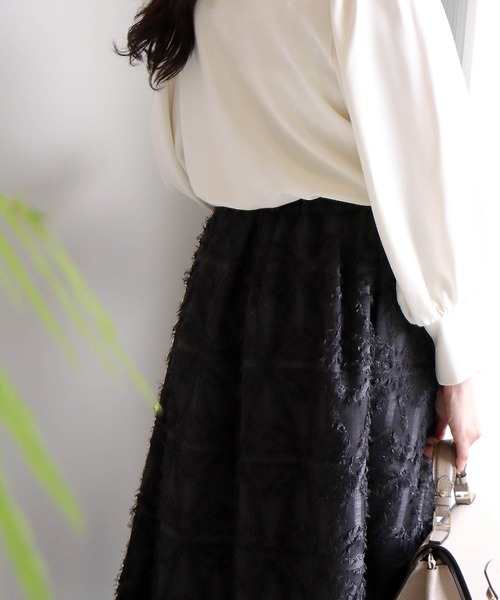 ジャカード ギャザー フレアスカート BEAUTY&YOUTH UNITED ARROWS（ビューティーアンドユース