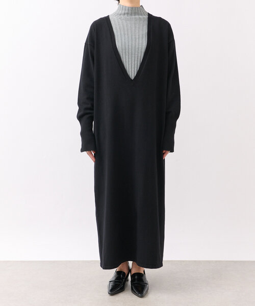 RIVE DROITE ワンピース 「抜け感」ディープVニットワンピース  