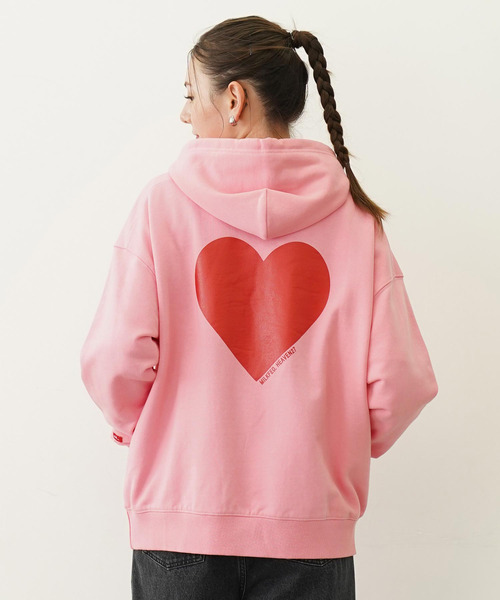 milkfed.♡スウェット パーカー ♡ピンク 新品未使用タグ付き ハート MILKFED.（ミルクフェド） パーカー BIG HEART SWEAT HOODIE